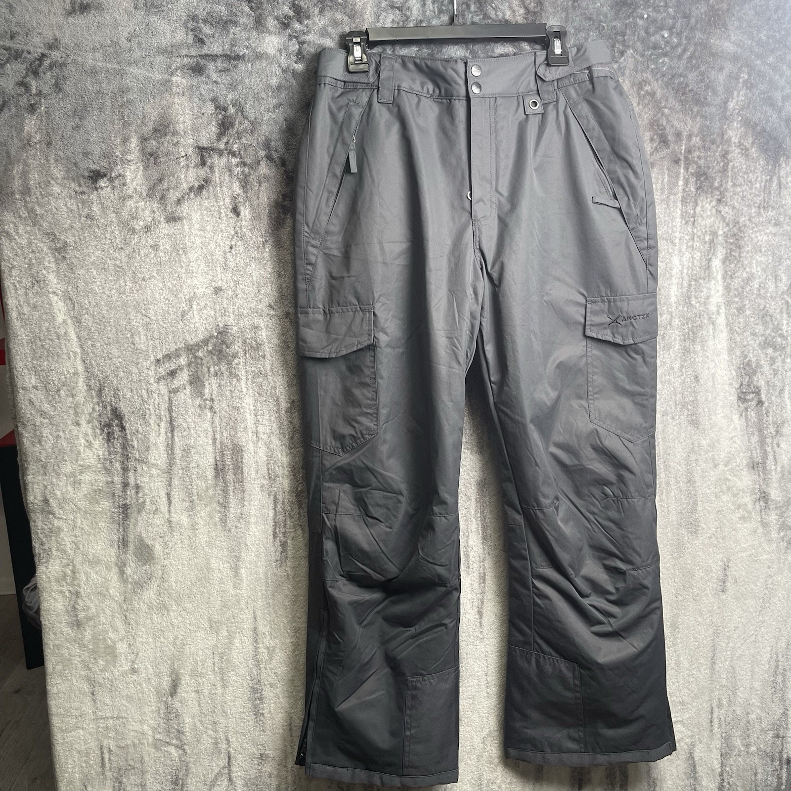 Arctix 5k Nwot Men's Snow Pants Size Medium 32-34 32l Black Cargo Pockets